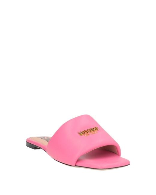 Moschino Pink Sandals Leather