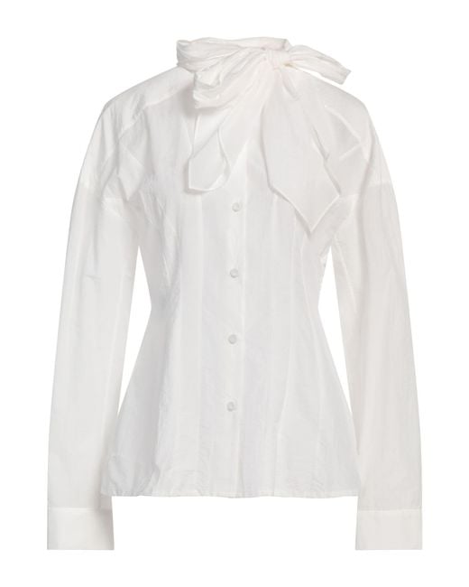 Philosophy Di Lorenzo Serafini White Shirt Polyamide, Cotton