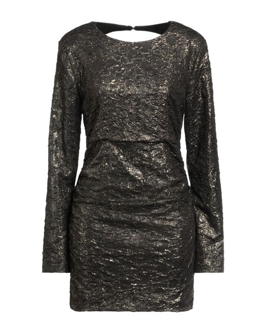 VANESSA SCOTT Black Mini Dress Polyester, Elastane