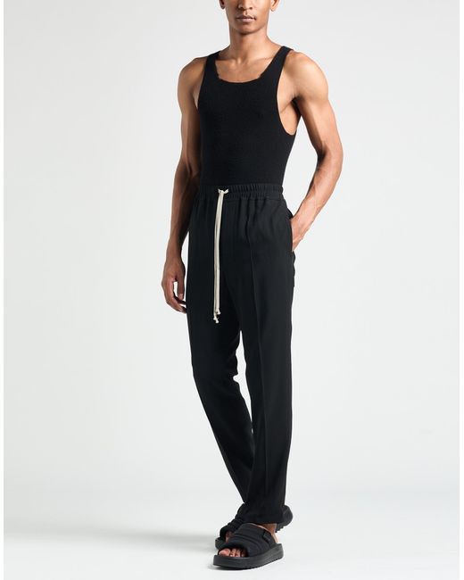 Rick Owens Black Pants Viscose, Acetate for men