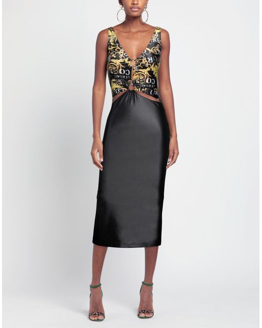 Versace Jeans Couture Black Midi-Kleid