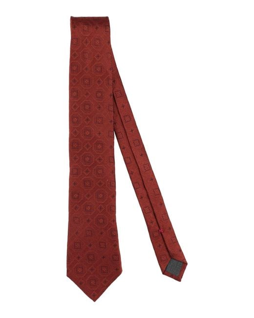 Brunello Cucinelli Red Ties & Bow Ties Silk for men