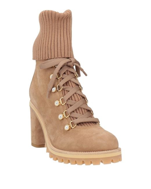 Le Silla Natural Ankle Boots Leather, Textile Fibers