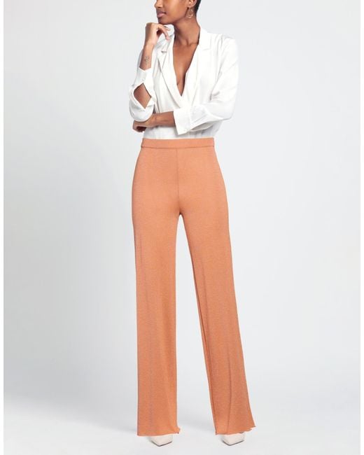 Roberto Collina Orange Pants Viscose, Polyester
