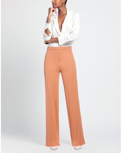 Roberto Collina Orange Pants Viscose, Polyester