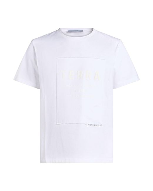 Fabiana Filippi White Terra T-Shirt Cotton for men