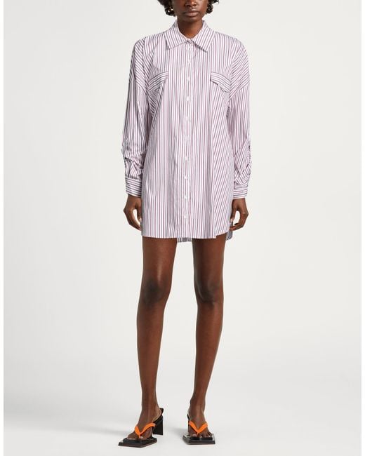 Patrizia Pepe Purple Mini Dress Cotton, Polyamide, Elastane