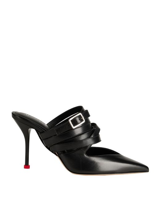 McQueen Black Mules & Clogs