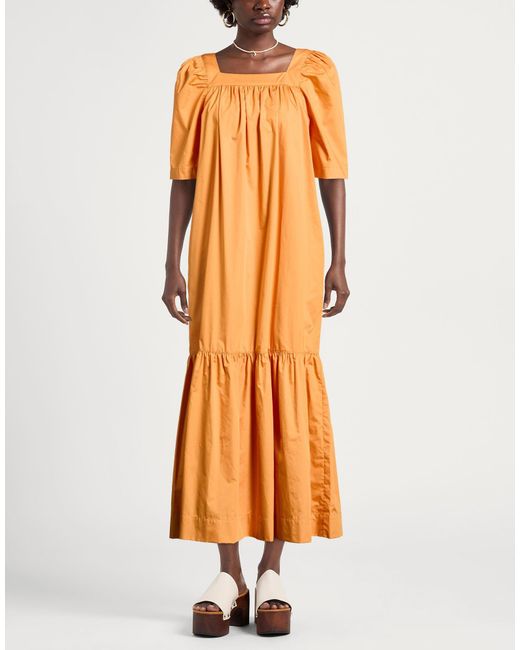 Rodebjer Orange Midi Dress