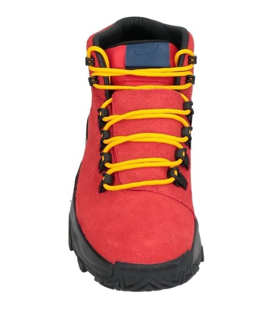 Nike Red Ankle Boots Leather for men