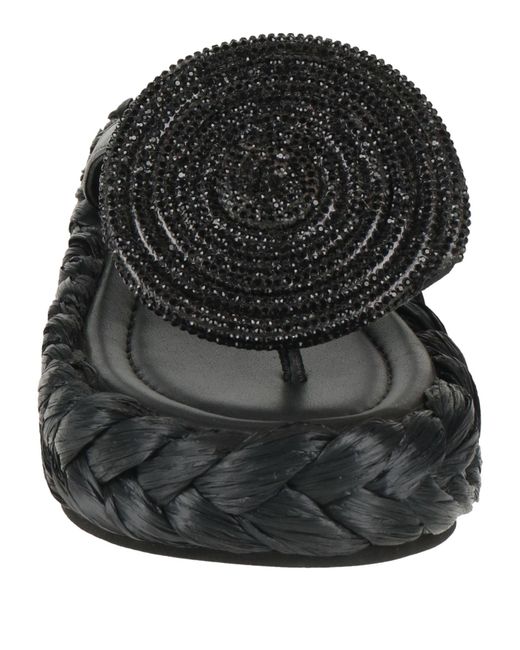 Strategia Black Thong Sandal