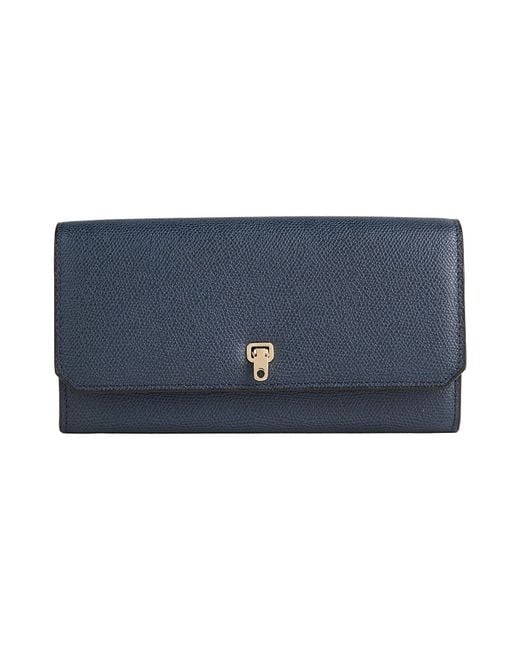 Valextra Blue Wallet