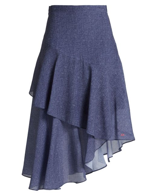 Armani Exchange Blue Midi Skirt
