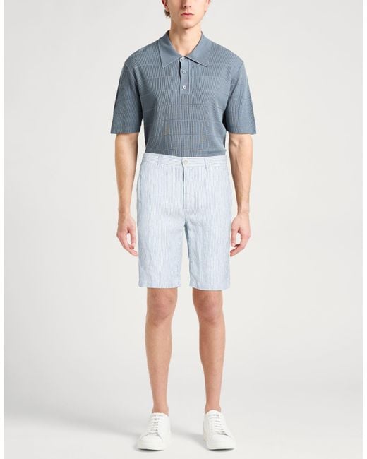 120% Lino Blue Shorts & Bermuda Shorts for men