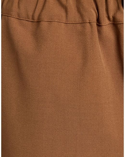 Semicouture Brown Pants Polyester, Viscose, Elastane