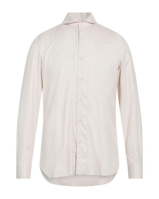 Luigi Borrelli Napoli White Shirt Cotton for men