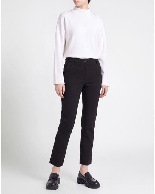 White Wise Blue Pants Viscose, Polyamide, Elastane