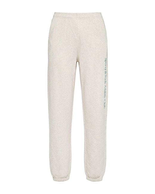 Sporty & Rich White Light Pants Cotton, Polyester