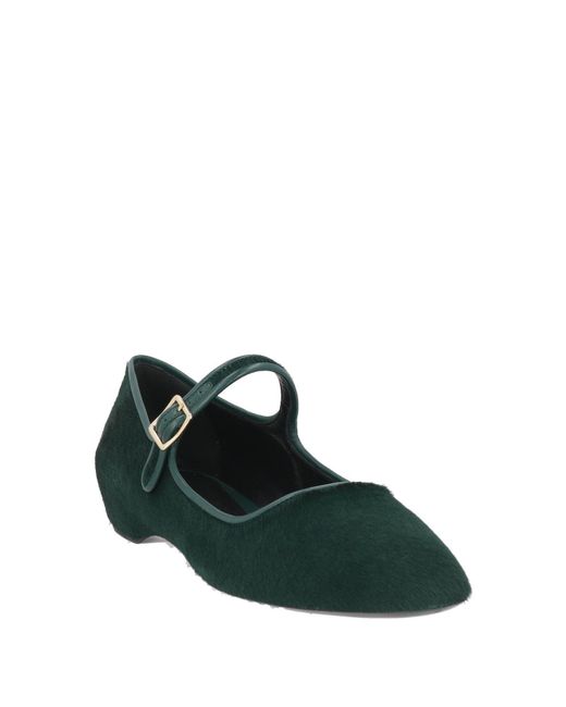 Giorgio Armani Green Ballet Flats
