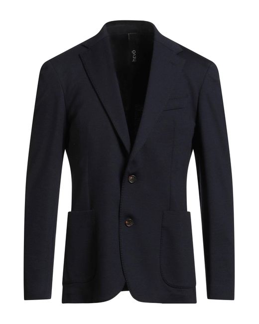 Hevò Blue Midnight Blazer Virgin Wool, Polyamide, Elastane for men
