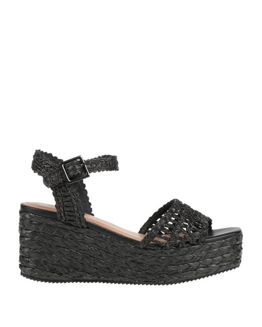 Bibi Lou Black Sandals Natural Raffia