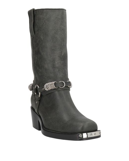 IRO Black Charcoal Ankle Boots Leather