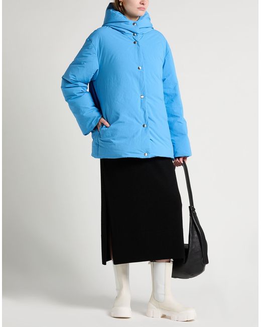 Jil Sander Blue Azure Puffer Polyester