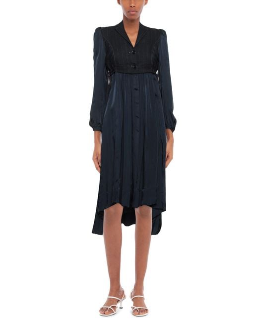 Robe midi High en coloris Blue