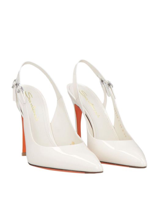 Santoni White Pumps