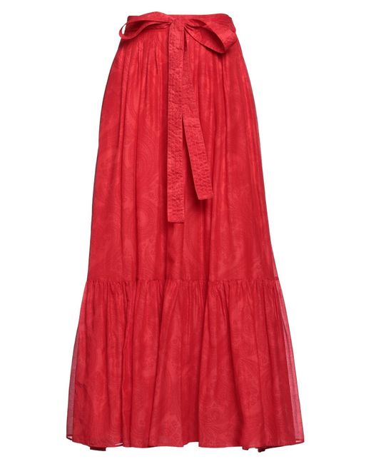 Etro Red Maxi Skirt