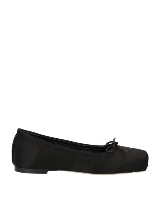 Aeyde Black Ballet Flats Textile Fibers