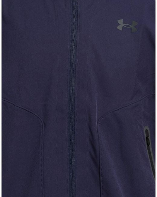 Under Armour Blue Jacket Polyester, Elastane for men
