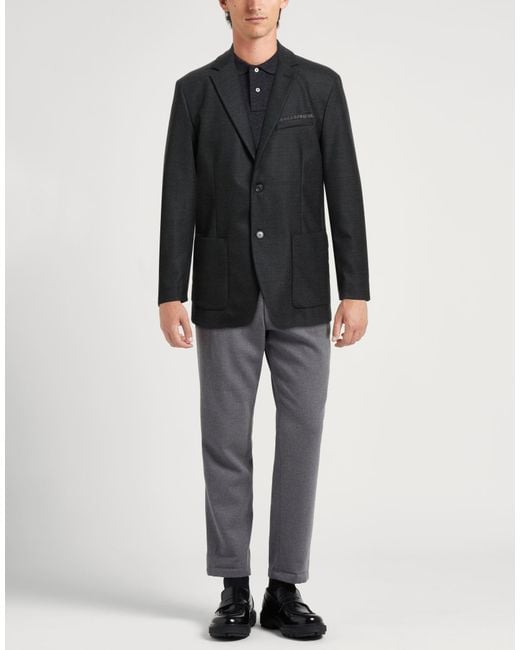 Missoni Black Missoni Charcoal Blazer Polyester, Wool, Elastane for men