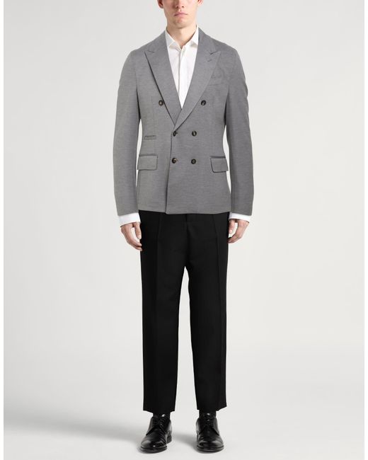 Eleventy Gray Platinum Blazer Wool for men