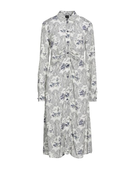 Pinko Gray Midi Dress