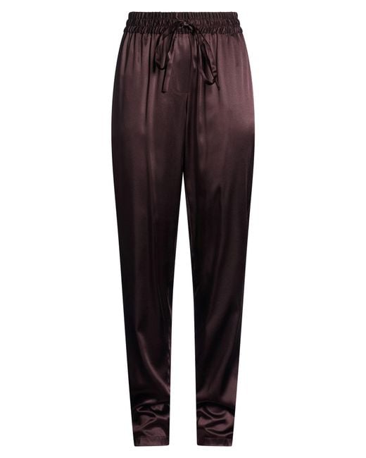 Dolce & Gabbana Purple Pants Silk, Elastane