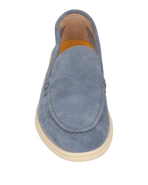 Doucal's Blue Loafers Leather