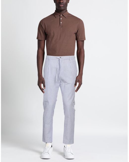 Daniele Alessandrini Blue Pants Polyester, Paper for men