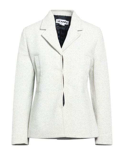 Sunnei White Light Jacket Wool, Polyester, Cupro