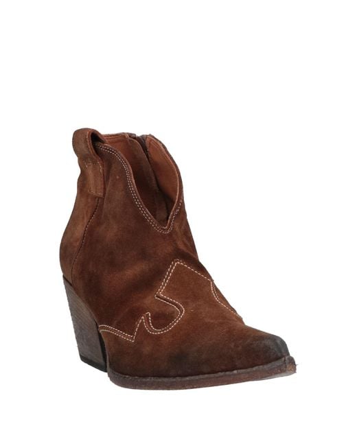 Elena Iachi Brown Ankle Boots