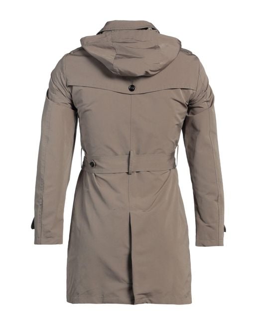 Moorer Gray Overcoat & Trench Coat for men