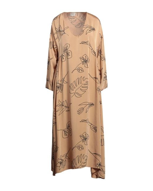 ALESSIA SANTI Natural Sand Maxi Dress Viscose, Cupro