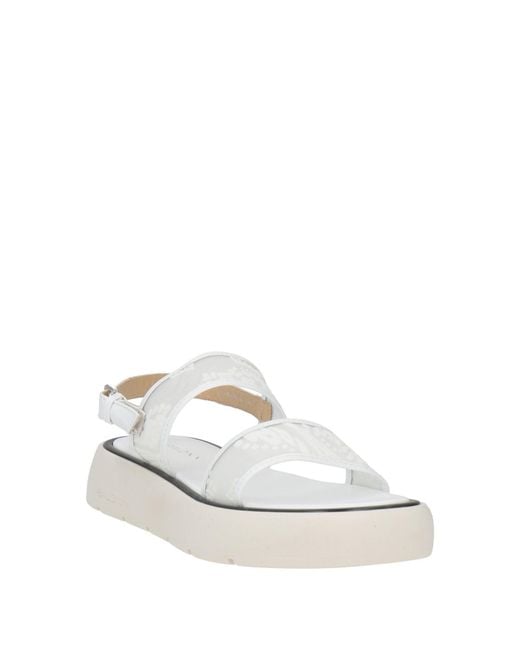Baldinini White Sandals Leather, Synthetic Material
