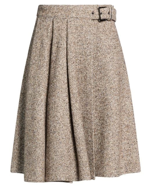 Brunello Cucinelli Brown Midi Skirt Virgin Wool, Silk, Polyamide, Ecobrass