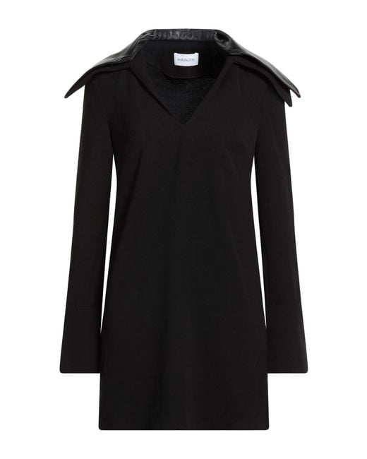 16Arlington Black Mini Dress Polyester, Leather