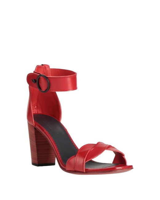 Pantanetti Red Brick Sandals Leather