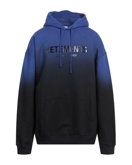 Vetements Blue Sweatshirt Cotton, Polyester for men