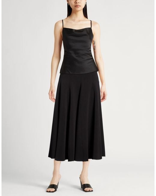Alysi Black Midi Skirt