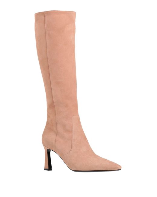 Pollini White Boot Leather