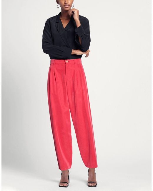 SOLOTRE Red Pants Modal, Polyester